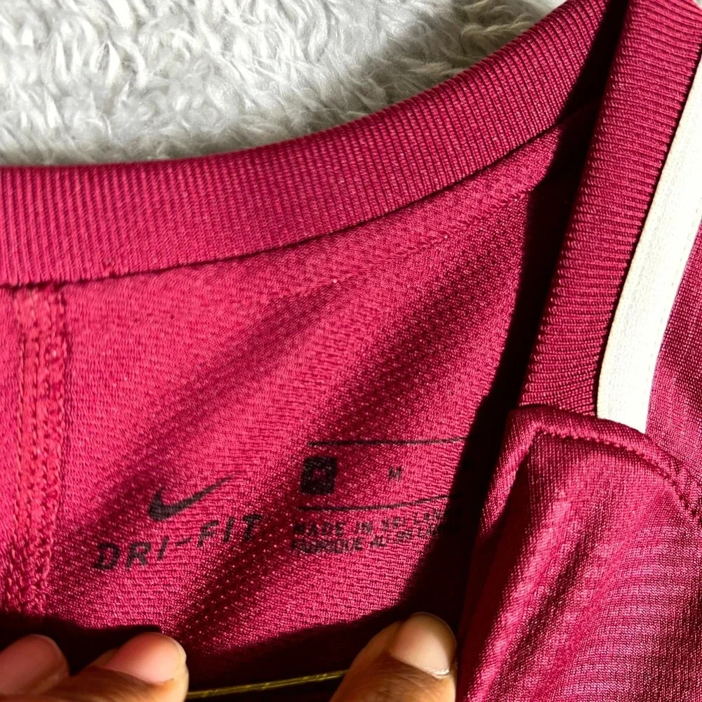 CDA Slammers FC Jersey Womens Medium Maroon Nike Soccer Yokohama Bina #9 Dri Fit